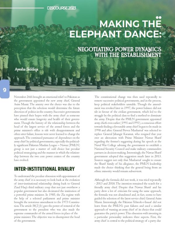 Making The Elephant Dance: Negotiating Power Dynamics With The Establishment