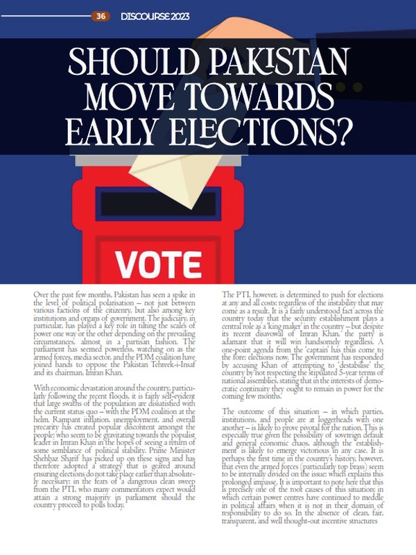 Should Pakistan Move Towards Early Elections?