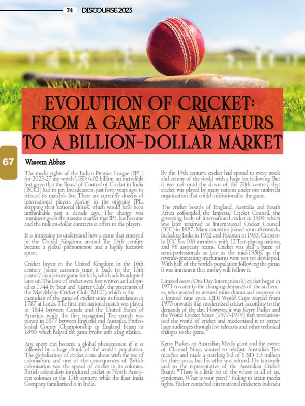 Evolution of Cricket: From a Game of Amateurs to a Billion-Dollar Market