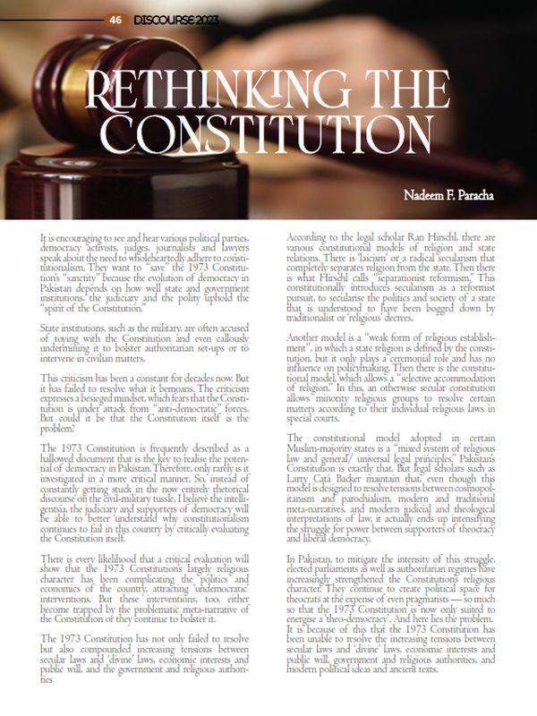 Rethinking the Constitution