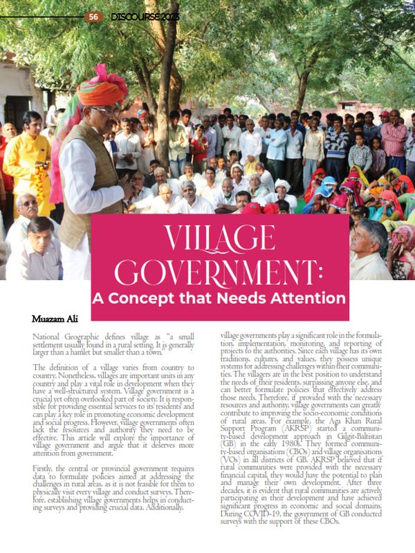 Village Government: A Concept that Needs Attention