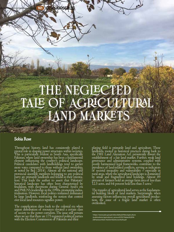 The Neglected Tale of Agricultural Land Markets