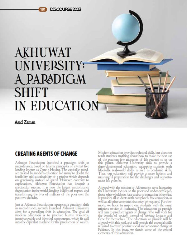 Akhuwat University: A Paradigm Shift in Education