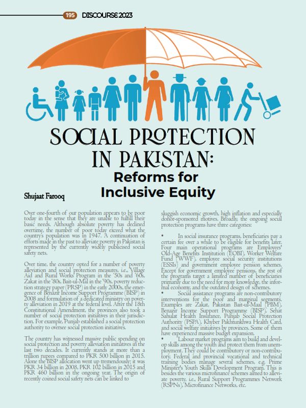 Social Protection in Pakistan: Reforms for Inclusive Equity