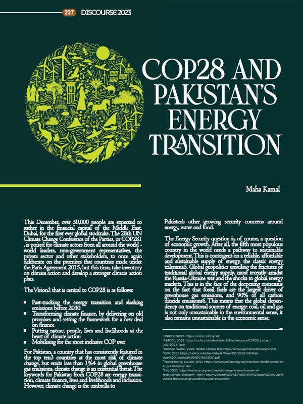 COP28 and Pakistan’s Energy Transition