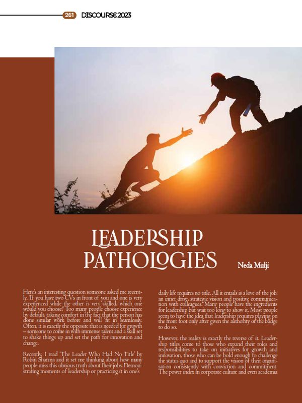 Leadership Pathologies
