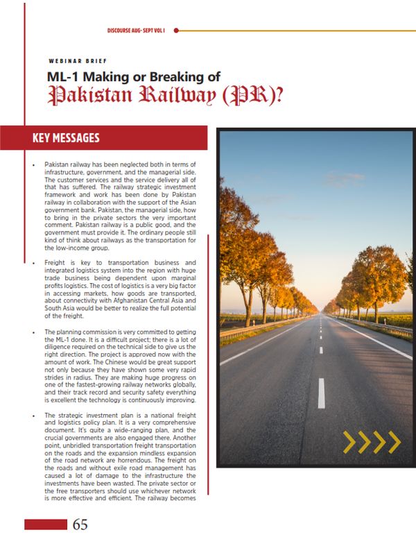 ML-1 Making Or Breaking Of Pakistan Railway (Webinar Brief)