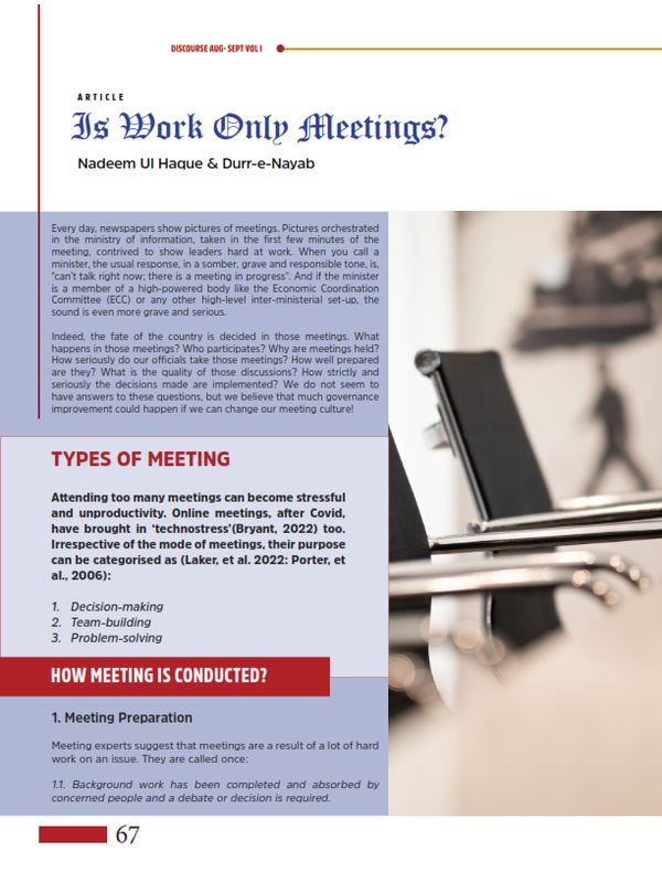 Is Work Only Meetings? (Article)