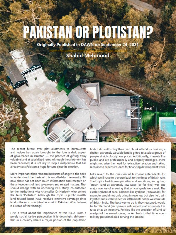 Pakistan or ‘Plotistan’?
