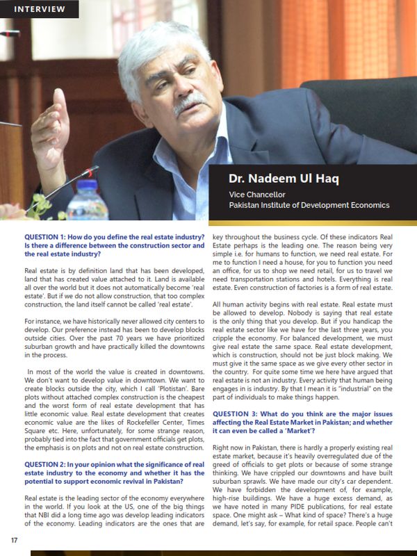 Interview with Dr. Nadeem Ul Haq