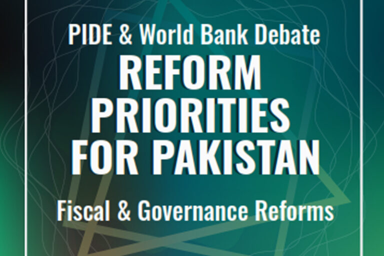 Reform Priorities For Pakistan: Fiscal & Governance Reforms