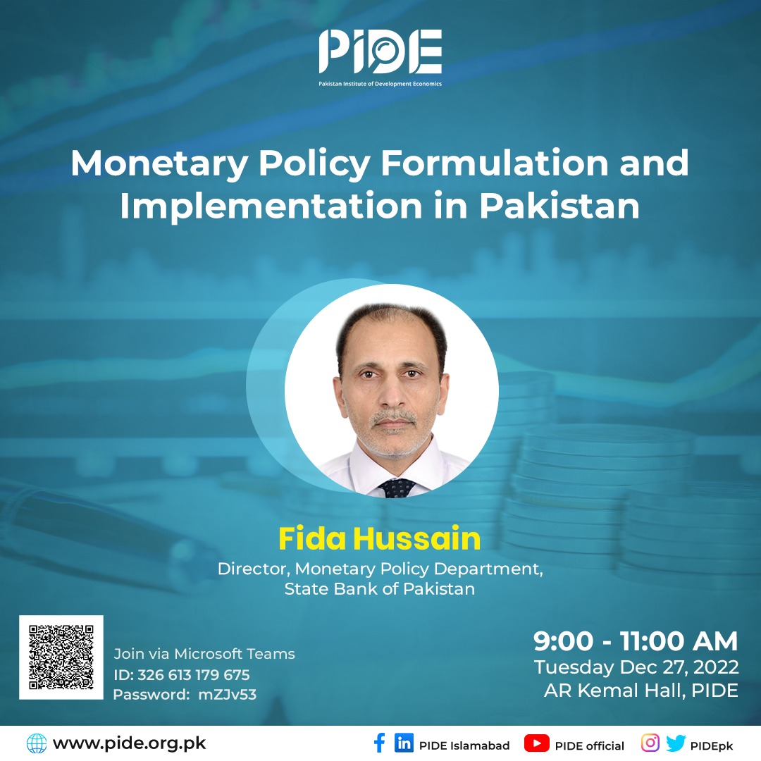 Monetary Policy Formulation And Implementation In Pakistan - PIDE ...