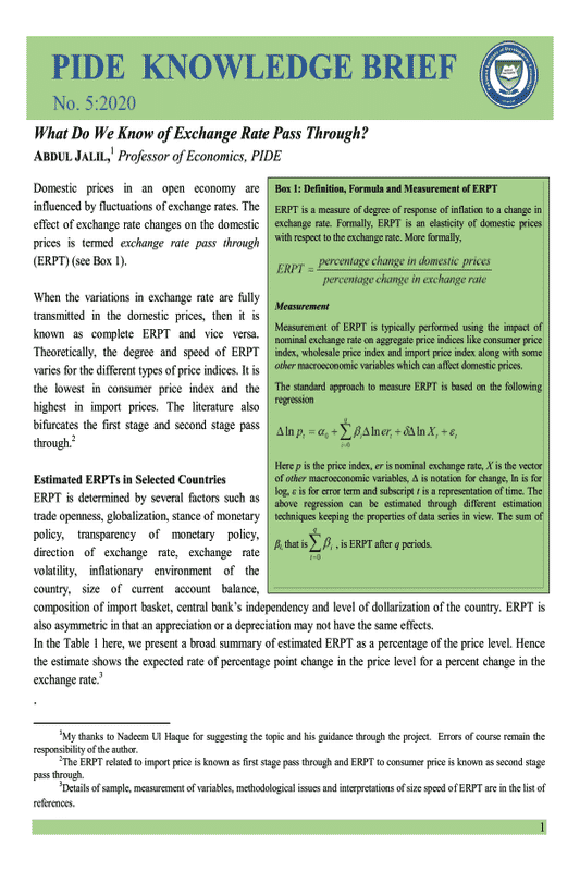 What Do We Know of Exchange Rate Pass Through?