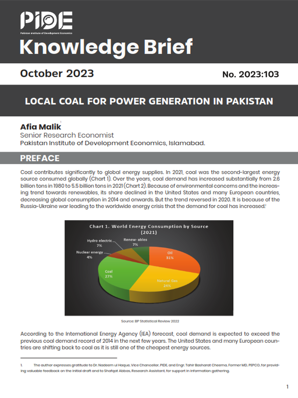 Local Coal For Power Generation In Pakistan