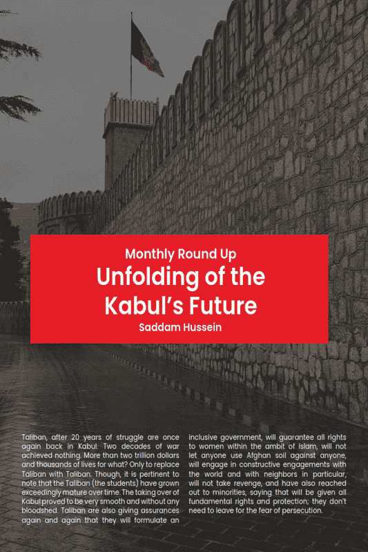 Unfolding of the Kabul’s Future