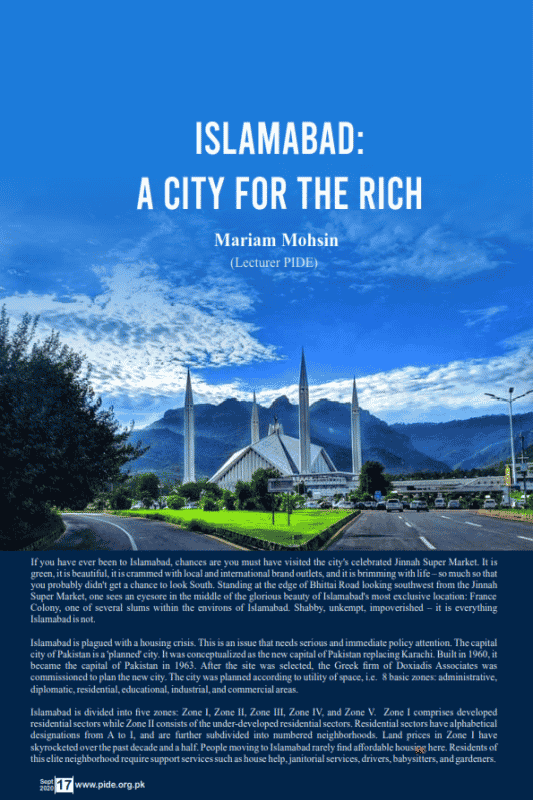 ISLAMABAD: A CITY FOR THE RICH