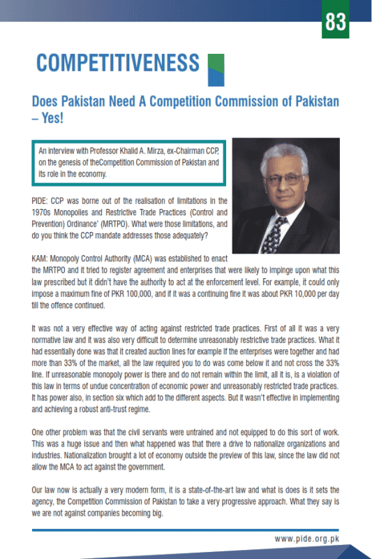 Does Pakistan Need A Competition Commission of Pakistan – Yes!