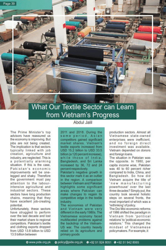 What Our Textile Sector can Learn from Vietnam’s Progress