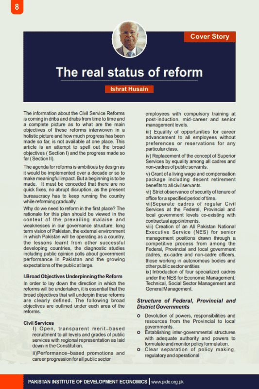 The real status of reform