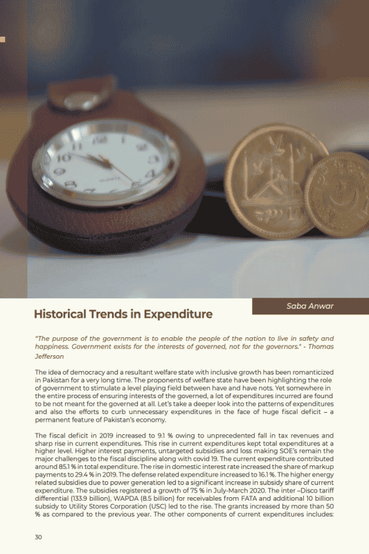 Historical Trends in Expenditure