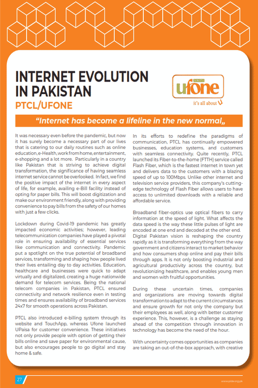 Internet Evolution in Pakistan - PTCL/UFONE