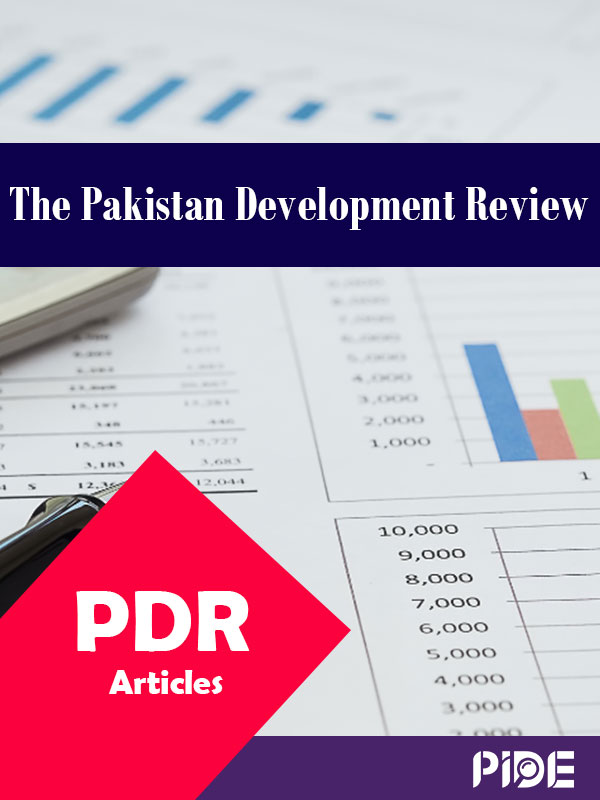 The PDR , Pakistan Development Review
