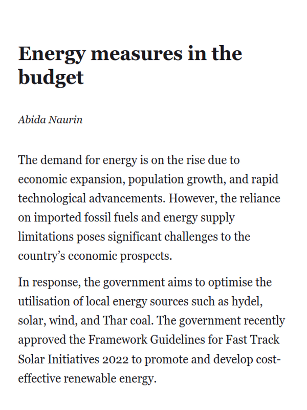 Energy measures in the budget