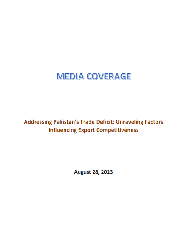 Media Coverage Of Addressing Pakistan's Trade Deficit: Unraveling Factors Influencing Export Competitiveness