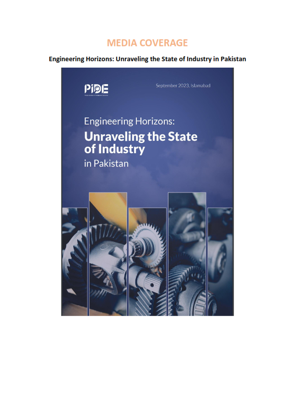 Media Coverage of Engineering Horizons: Unraveling the State of Industry in Pakistan