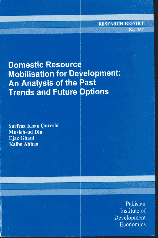 Domestic Resource Mobilisation for Development: An Analysis for the Past Trends and Future Options