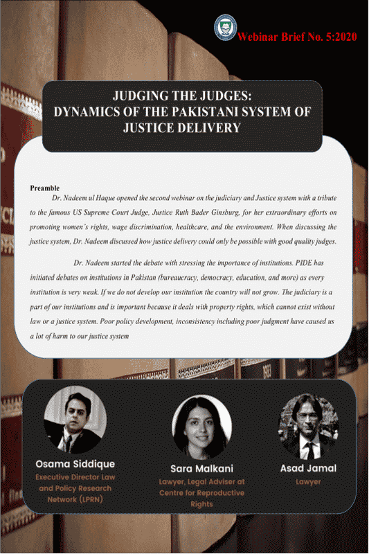 Judging The Judges: Dynamics Of The Pakistani System Of Justice Delivery