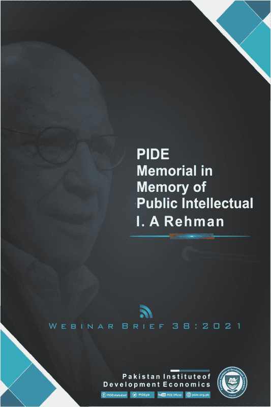 Pide Memorial In Memory Of Public Intellectual I . A Rehman