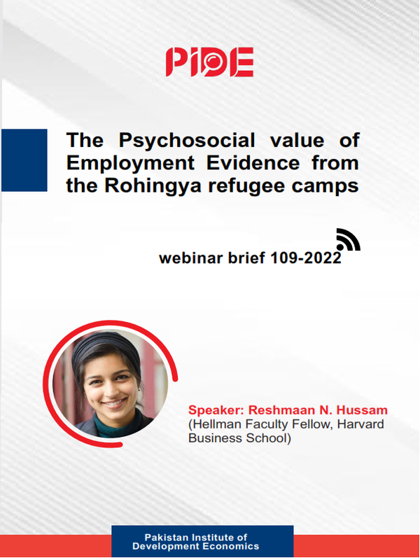 The Psychosocial Value Of Employment Evidence From The Rohingya Refugee Camps