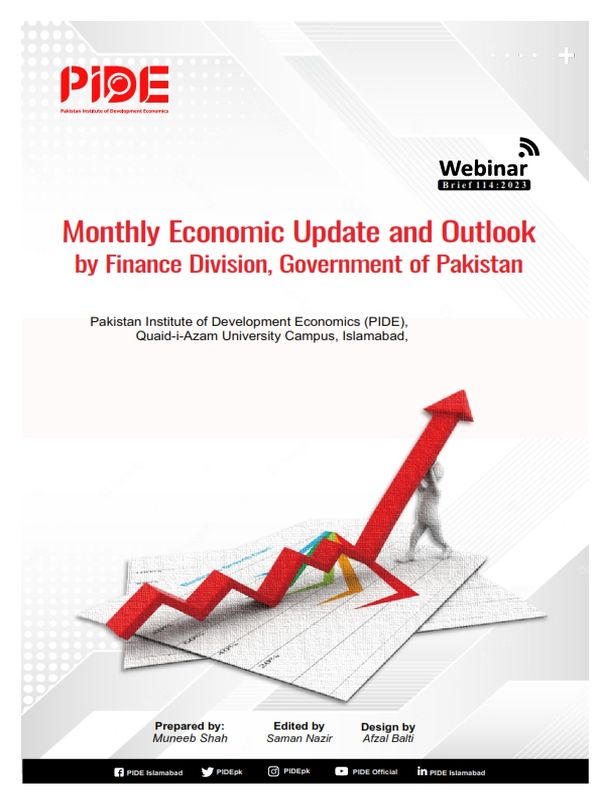Monthly Economic Update and Outlook by Finance Division, Government of Pakistan
