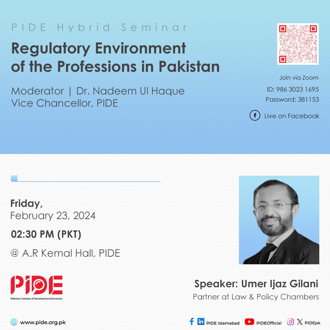 Regulatory Environment of Professions in Pakistan Flyer