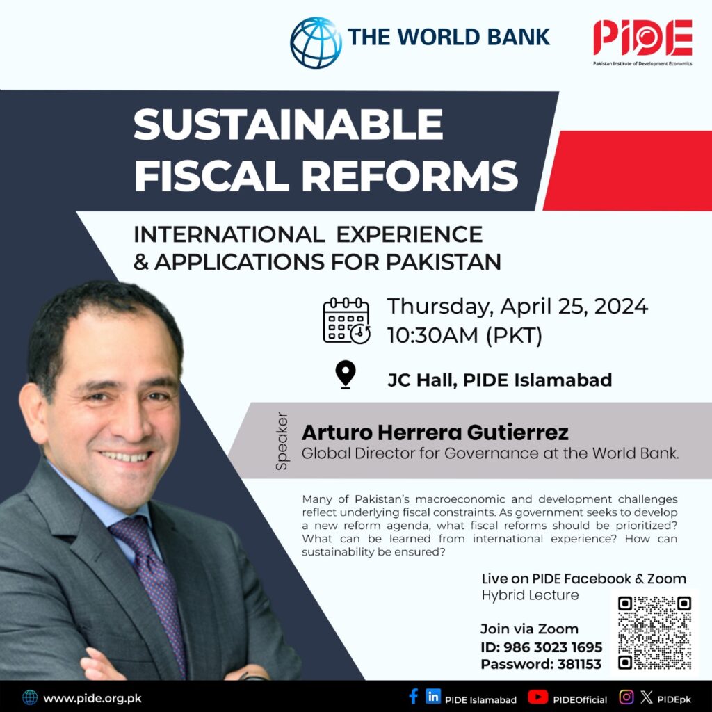 Sustainable Fiscal Reforms - International experience and applications for Pakistan Flyer