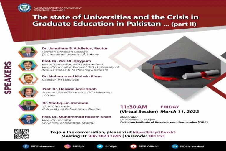 The State of Universities and the Crisis in Graduate Education in Pakistan (Part-II)