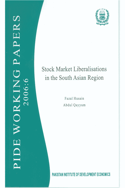 Stock Market Liberalisations in the South Asian Region 