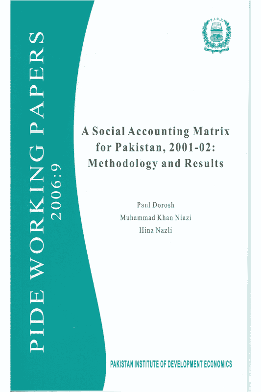 A Social Accounting Matrix for Pakistan, 2001-02: Methodology and Results