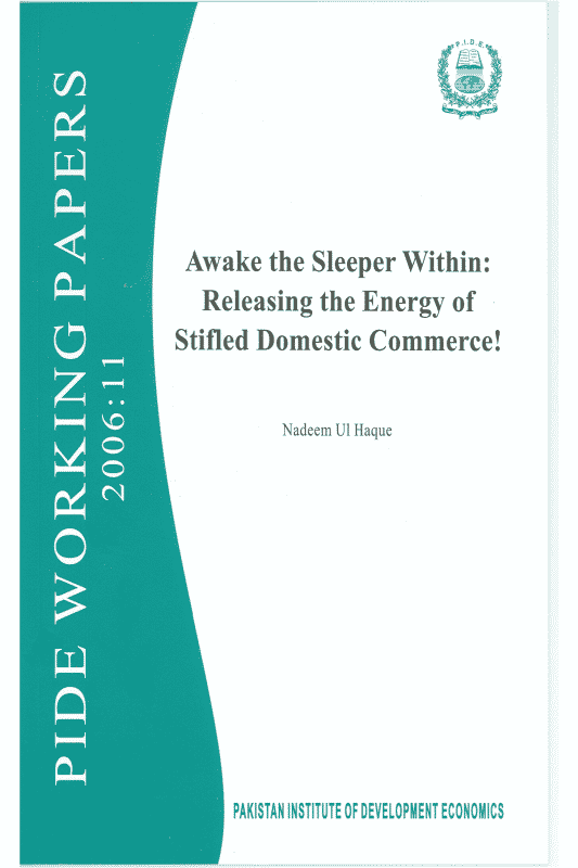 Awake the Sleeper Within: Releasing the Energy of Stifled Domestic Commerce!   