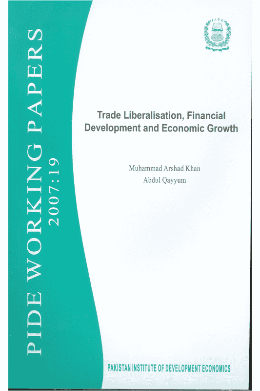 Trade Liberalisation, Financial Development and Economic Growth 