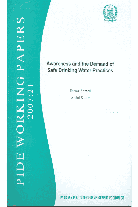 Awareness and the Demand of Safe Drinking Water Practices 