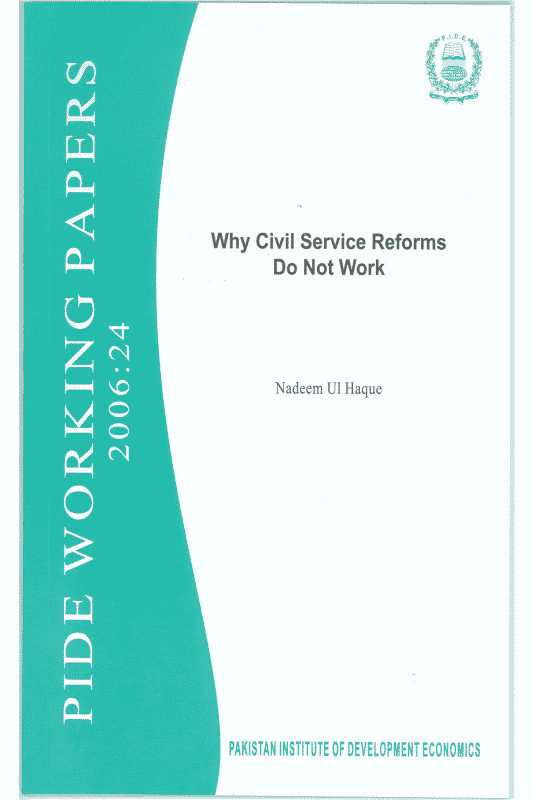 Why Civil Service Reforms Do Not Work 