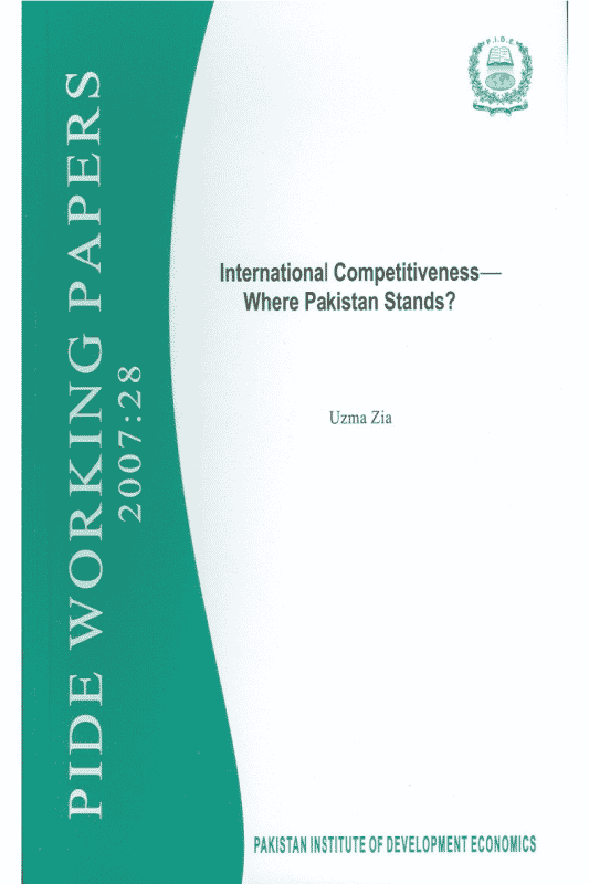 International Competitiveness— Where Pakistan Stands? 