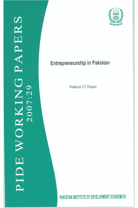 Entrepreneurship in Pakistan