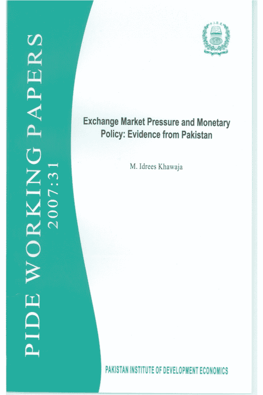 Exchange Market Pressure and Monetary Policy: Evidence from Pakistan 