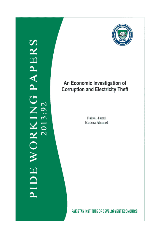 An Economic Investigation of Corruption and Electricity Theft 