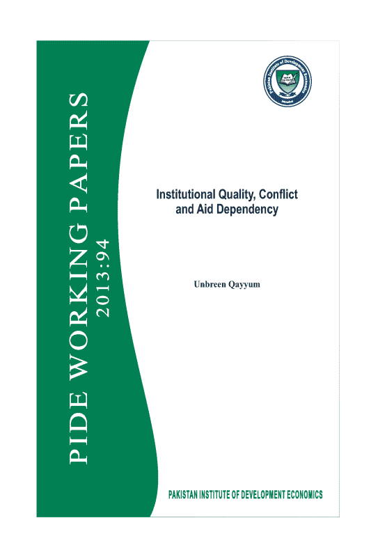 Institutional Quality, Conflict and Aid Dependency 