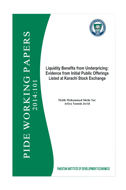 Liquidity Benefits from Underpricing: Evidence from Initial Public Offerings Listed at Karachi Stock Exchange 