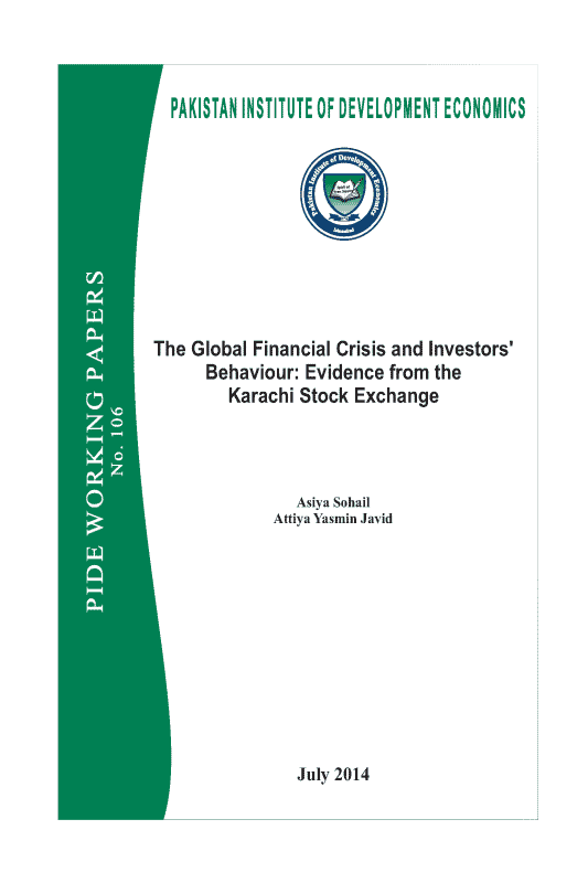 The Global Financial Crisis and Investors' Behaviour: Evidence from the Karachi Stock Exchange